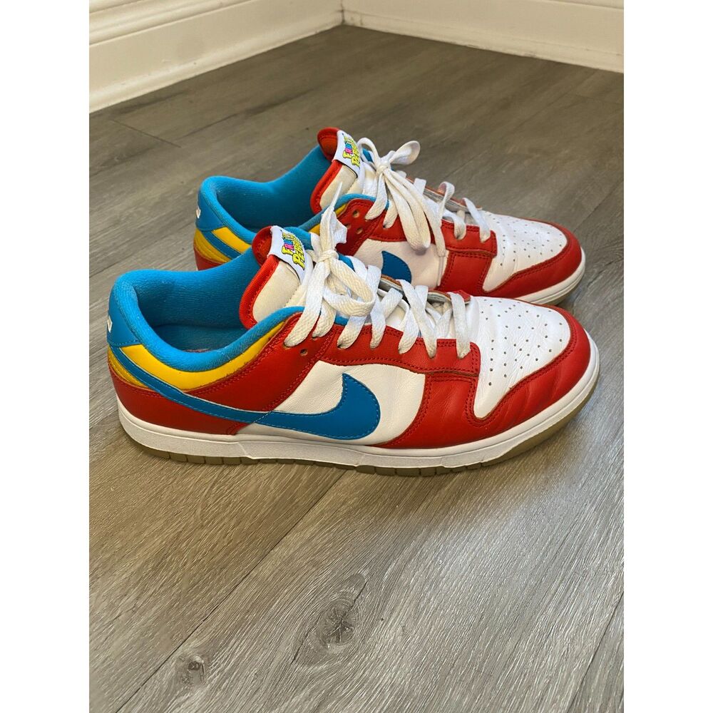 Nike Dunk Low QS LeBron James Fruity Pebbles Mens 10 DH8009-600 Red Blue